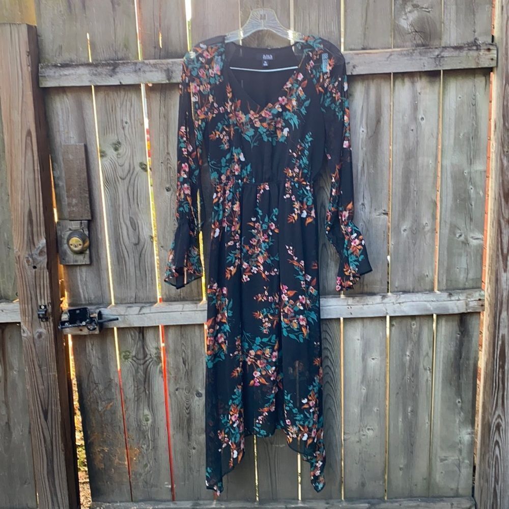 A.N.A floral sheer dress sz. XS